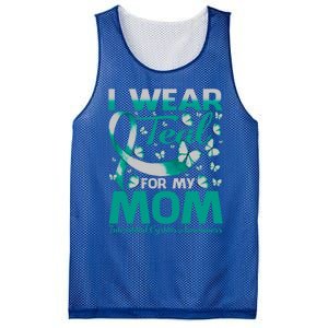 I Wear Teal For My Mom Interstitial Cystitis Awareness Gift Mesh Reversible Basketball Jersey Tank