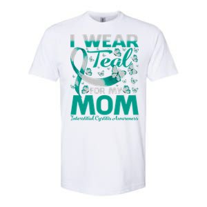 I Wear Teal For My Mom Interstitial Cystitis Awareness Gift Softstyle CVC T-Shirt