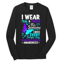 I Wear Teal & Purple For Someone I Miss Suicide Prevention Tall Long Sleeve T-Shirt