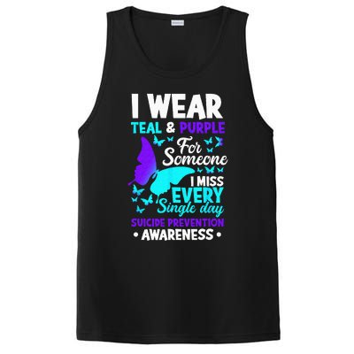 I Wear Teal & Purple For Someone I Miss Suicide Prevention PosiCharge Competitor Tank