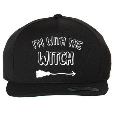 Im With The Witch Gift Cool Halloween Husband Wife Gift Wool Snapback Cap