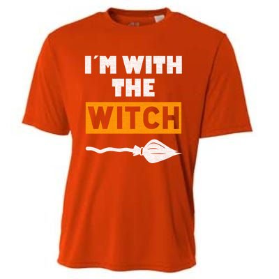 Im With The Witch Funny Halloween Couple Costume Gift Cooling Performance Crew T-Shirt