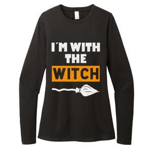 Im With The Witch Funny Halloween Couple Costume Gift Womens CVC Long Sleeve Shirt