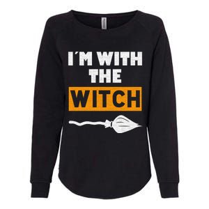 Im With The Witch Funny Halloween Couple Costume Gift Womens California Wash Sweatshirt