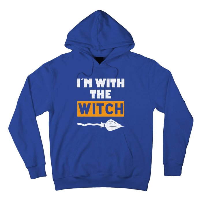 Im With The Witch Funny Halloween Couple Costume Gift Hoodie