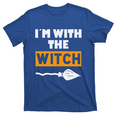 Im With The Witch Funny Halloween Couple Costume Gift T-Shirt