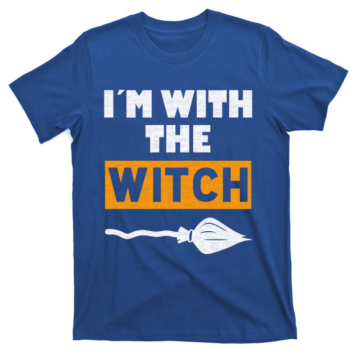 Im With The Witch Funny Halloween Couple Costume Gift T-Shirt