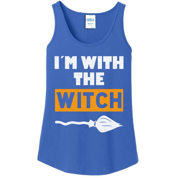 Im With The Witch Funny Halloween Couple Costume Gift Ladies Essential Tank