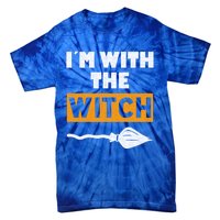 Im With The Witch Funny Halloween Couple Costume Gift Tie-Dye T-Shirt