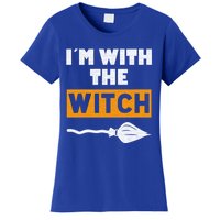 Im With The Witch Funny Halloween Couple Costume Gift Women's T-Shirt