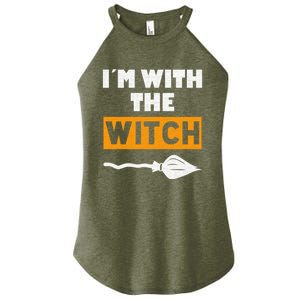 Im With The Witch Funny Halloween Couple Costume Gift Women's Perfect Tri Rocker Tank