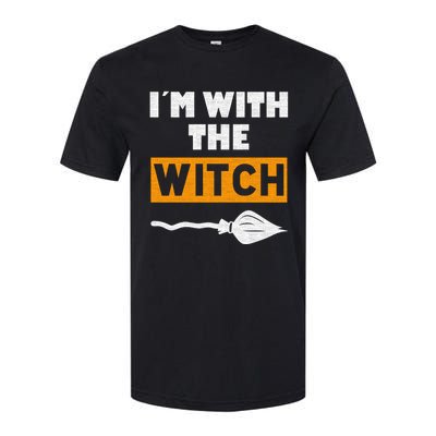 Im With The Witch Funny Halloween Couple Costume Gift Softstyle CVC T-Shirt