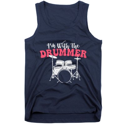 IM With The Drummer Band Percussionist Drumming Tank Top