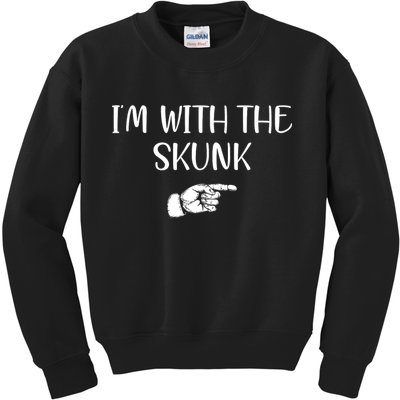 Im With The Skunk Kids Sweatshirt