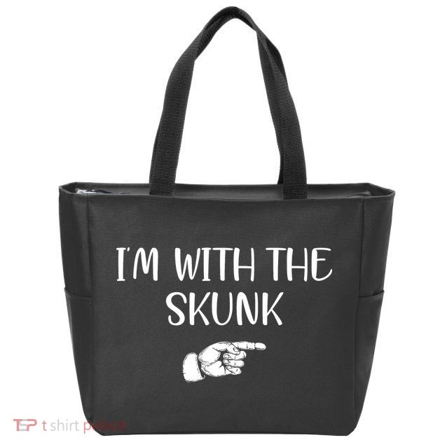 Im With The Skunk Zip Tote Bag
