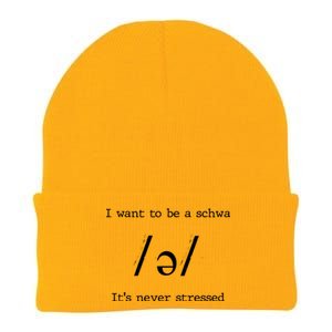 I Want To Be A Schwa ItS Never Stressed Science Of Reading Gift Knit Cap Winter Beanie