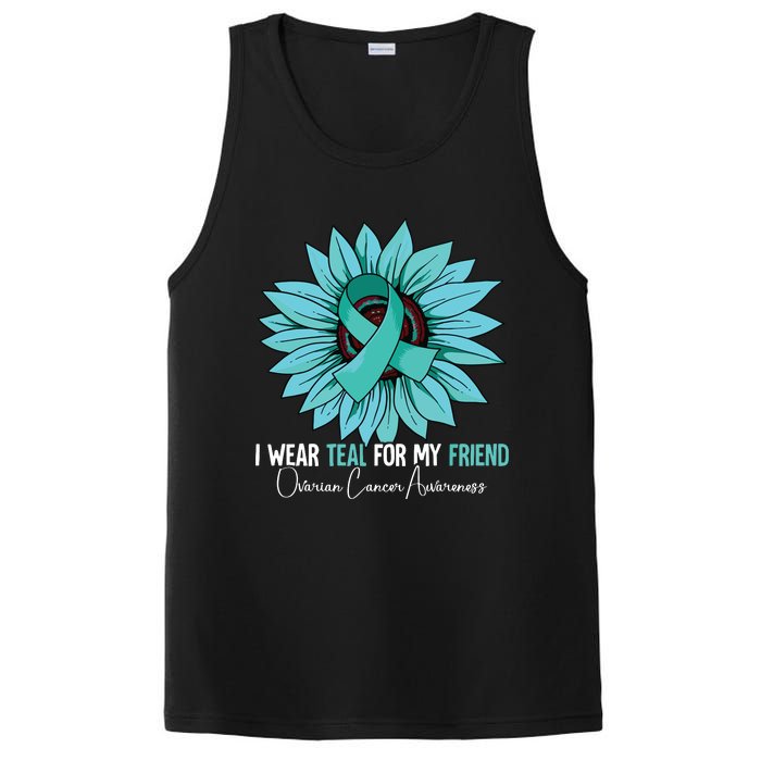 I Wear Teal For My Friend Ovarian Cancer Awareness PosiCharge Competitor Tank