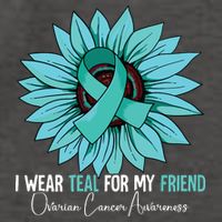 I Wear Teal For My Friend Ovarian Cancer Awareness Vector Backpack