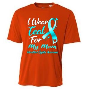 I Wear Teal For My Mom Interstitial Cystitis Awareness Gift Cooling Performance Crew T-Shirt