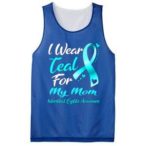 I Wear Teal For My Mom Interstitial Cystitis Awareness Gift Mesh Reversible Basketball Jersey Tank