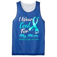 I Wear Teal For My Mom Interstitial Cystitis Awareness Gift Mesh Reversible Basketball Jersey Tank