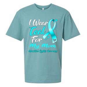 I Wear Teal For My Mom Interstitial Cystitis Awareness Gift Sueded Cloud Jersey T-Shirt