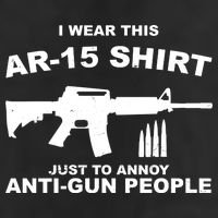 I Wear This AR 15 Just To Annoy Anti Gun People 7 Panel Mesh Trucker Snapback Hat