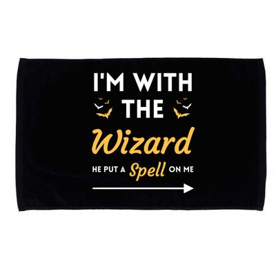 I'm With The Wizard Matching Halloween Couple For Gift Microfiber Hand Towel