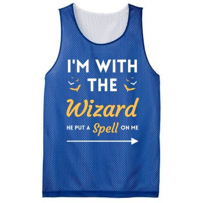 I'm With The Wizard Matching Halloween Couple For Gift Mesh Reversible Basketball Jersey Tank