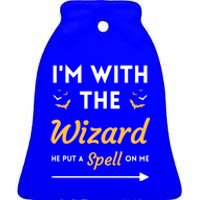 I'm With The Wizard Matching Halloween Couple For Gift Ceramic Bell Ornament