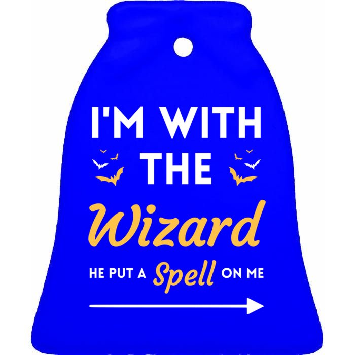 I'm With The Wizard Matching Halloween Couple For Gift Ceramic Bell Ornament