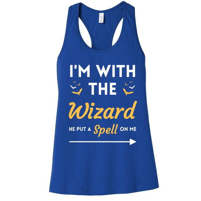 I'm With The Wizard Matching Halloween Couple For Gift Women's Racerback Tank