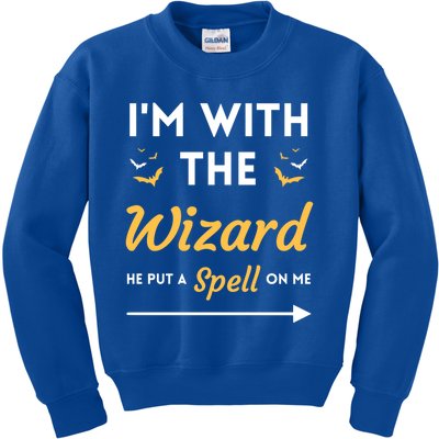 I'm With The Wizard Matching Halloween Couple For Gift Kids Sweatshirt