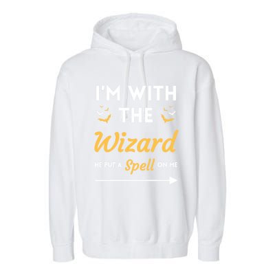 I'm With The Wizard Matching Halloween Couple For Gift Garment-Dyed Fleece Hoodie