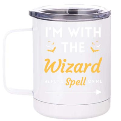 I'm With The Wizard Matching Halloween Couple For Gift 12 oz Stainless Steel Tumbler Cup