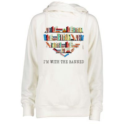 Im With The Banned Books Read Banned Books Lover Womens Funnel Neck Pullover Hood