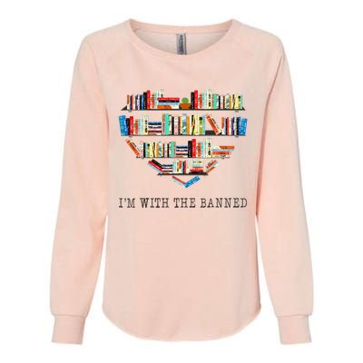 Im With The Banned Books Read Banned Books Lover Womens California Wash Sweatshirt