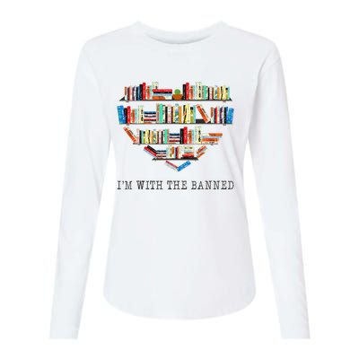 Im With The Banned Books Read Banned Books Lover Womens Cotton Relaxed Long Sleeve T-Shirt