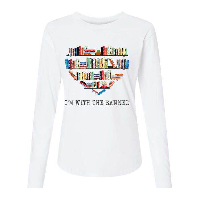 Im With The Banned Books Read Banned Books Lover Womens Cotton Relaxed Long Sleeve T-Shirt