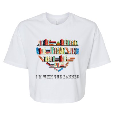 Im With The Banned Books Read Banned Books Lover Bella+Canvas Jersey Crop Tee