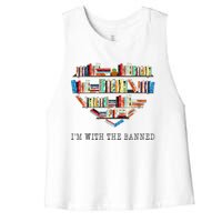 Im With The Banned Books Read Banned Books Lover Women's Racerback Cropped Tank