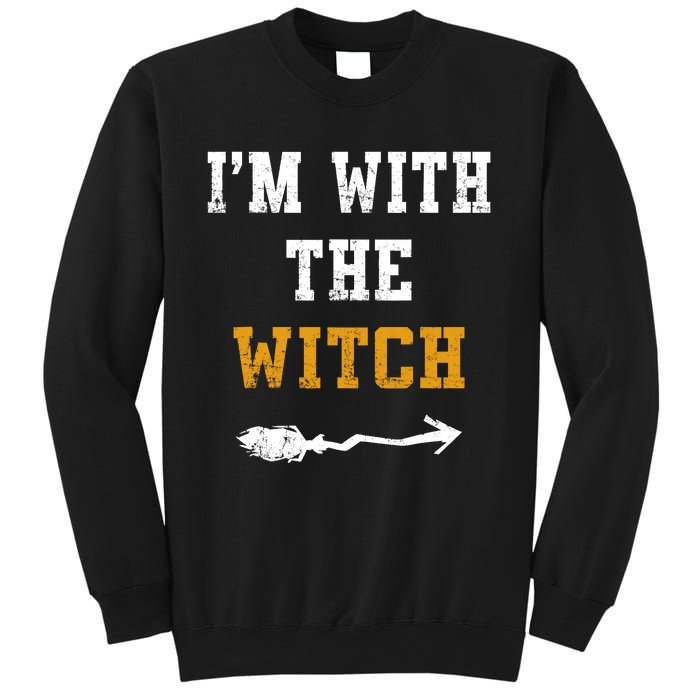 Im With The Witch Funny Halloween Costume Couples Sweatshirt