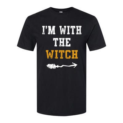 Im With The Witch Funny Halloween Costume Couples Softstyle® CVC T-Shirt