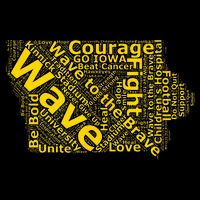 Iowa Wave To The Brave Sick Children Word Cloud 16 in Basic Backpack