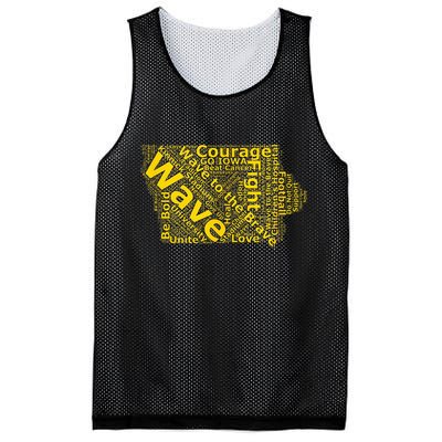 Iowa Wave To The Brave Sick Children Word Cloud Mesh Reversible Basketball Jersey Tank