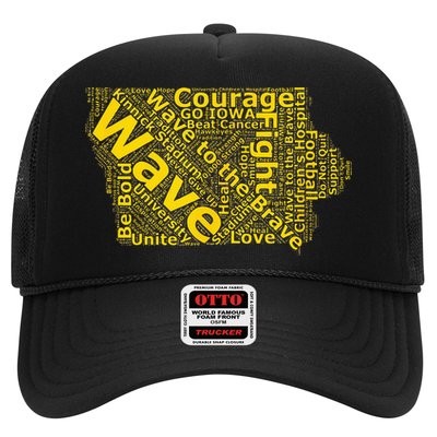 Iowa Wave To The Brave Sick Children Word Cloud Hat