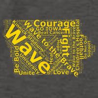 Iowa Wave To The Brave Sick Children Word Cloud Vector Backpack