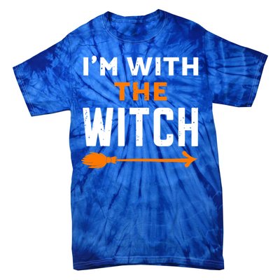 IM With The Witch Couples Halloween Cute Gift Tie-Dye T-Shirt