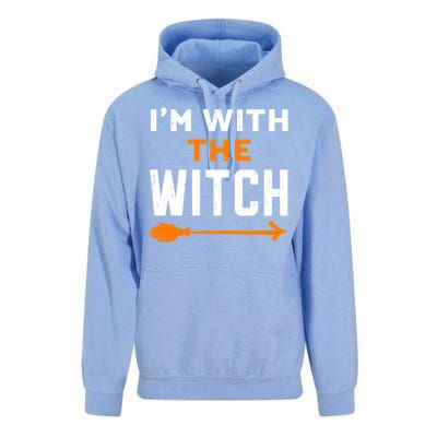 IM With The Witch Couples Halloween Cute Gift Unisex Surf Hoodie