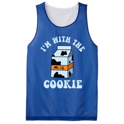 IM With The Cookie And Milk Couples Matching Costumes Mesh Reversible Basketball Jersey Tank